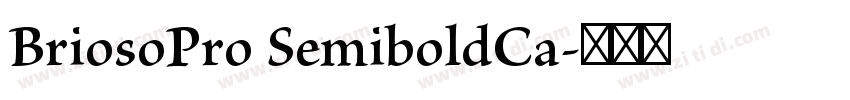 BriosoPro SemiboldCa字体转换